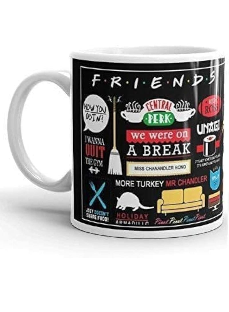 RYN Friends Tv Show Mug| White Ceramic Coffee Tea Mug, 11oz| Gift for Friends Fans - Image 1