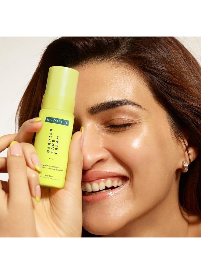 HYPHEN Barrier Care Face Cream For Oily & Combination Skin | Lightweight Peptide And Ceramide Face Moisturizer | Strengthens Skin Barrier & Deeply Hydrates | Oil Free Face Moisturizer | Barrier Repair Moisturiser For Men & Women | 50Ml - Image 2