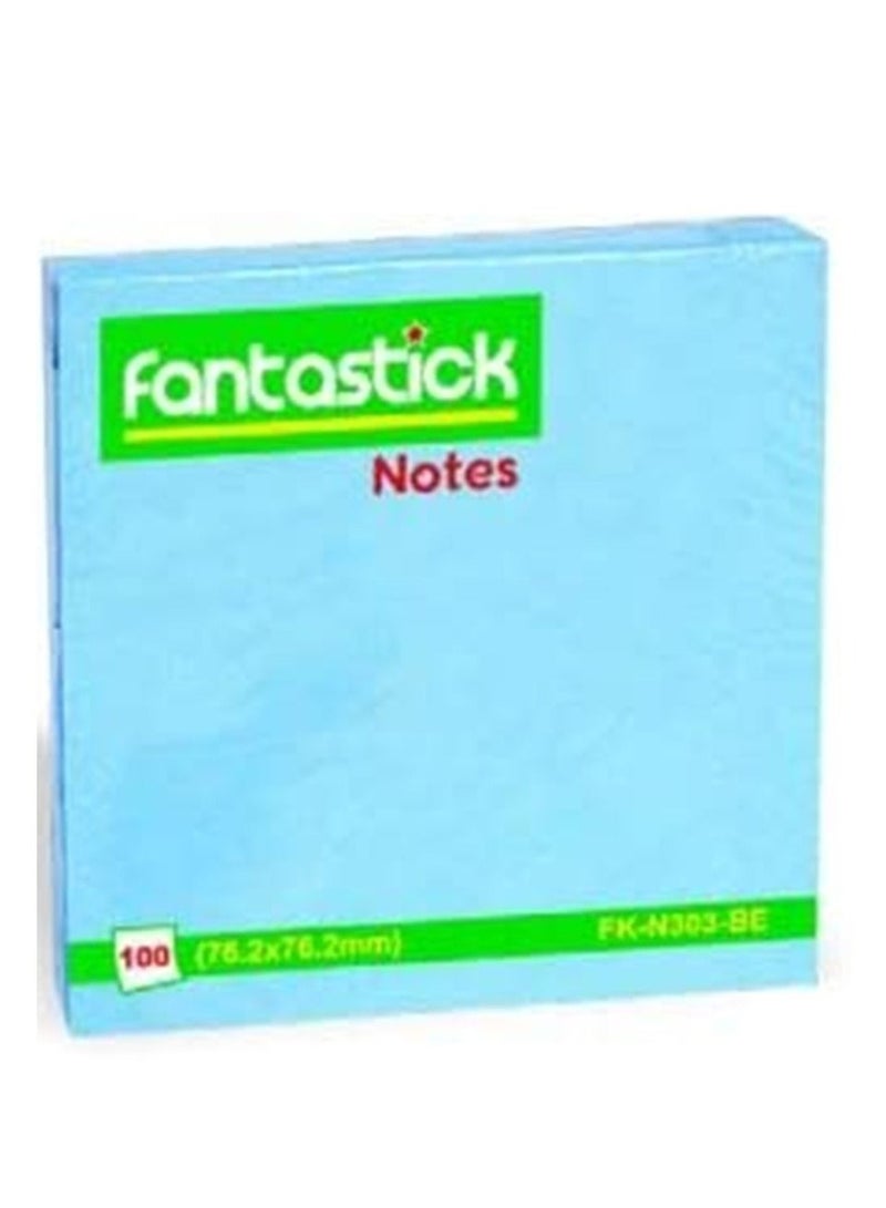 Fantastick 3-Piece Sticky Notes 3x3 Inch Size Blue - Image 2