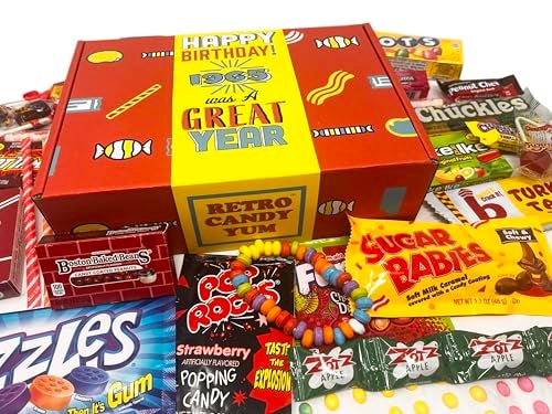 RETRO CANDY YUM 1965 Gift Box Nostalgic Retro Candy Mix from Childhood for 61st Birthday Man or Woman JR - Image 1