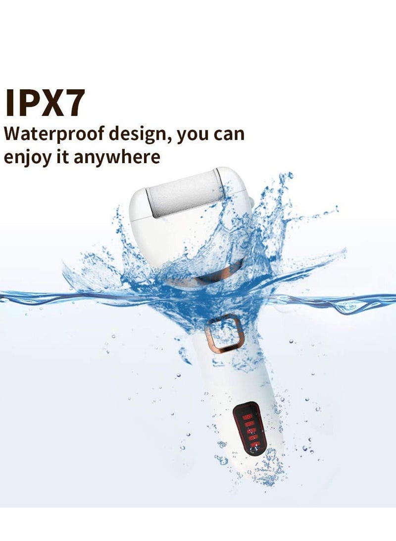 Electric Callus Remover, Rechargeable Electronic Feet File, Pedicure Foot File with IPX7 Waterproof Design for Dry Dead Skin with 3 Roller Heads - Image 4