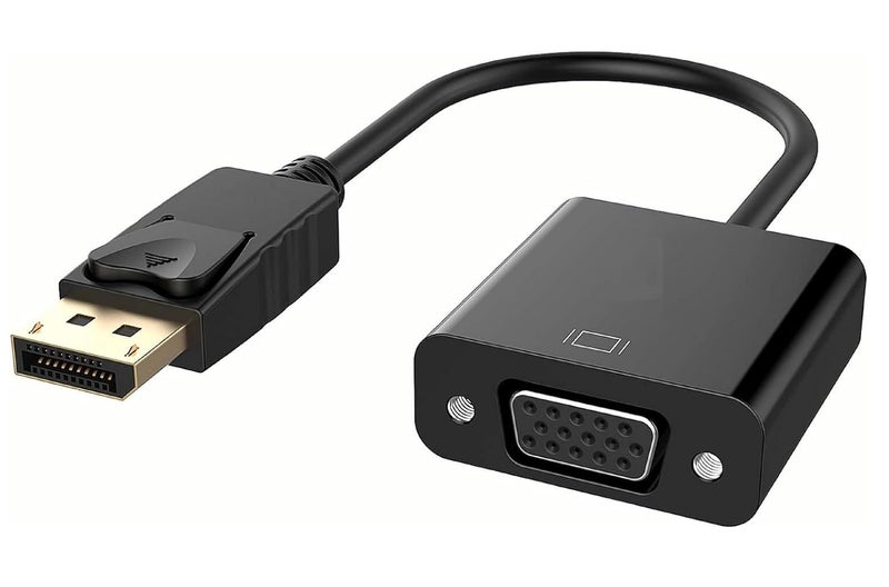 JGD PRODUCTS DP to VGA Adapter, HDMI to VGA 1080P Converter, Compatible with Computer, Desktop, Laptop, PC, Monitor, Projector, HDTV (DP to VGA) - Image 1