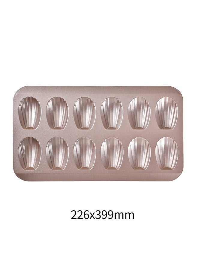 2 PCS Madeleine Pan, 12-Cup Nonstick Shell Shape Baking Cake Mold Jumbo Muffin,Bakeware Bread Pan, Sheet Pans for Cooking Nonstick,Baking Pan Loaf - Image 1