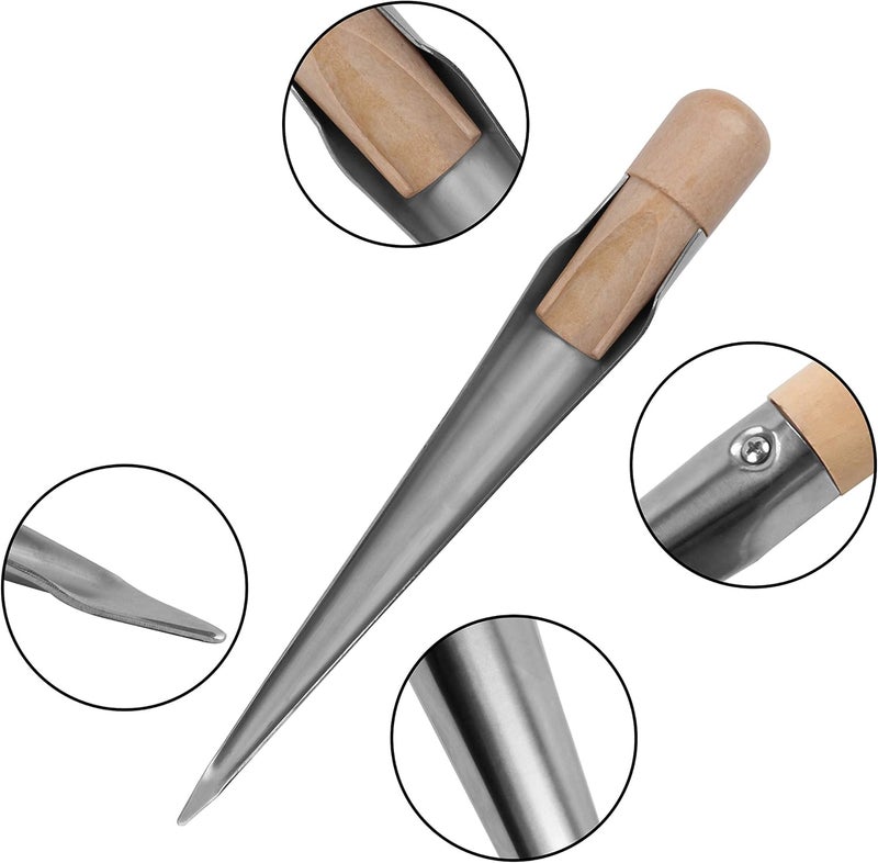 Shaddock Fishing Stainless Steel Rope Splicing Spike FID with Wood Handle for Rope - Image 3