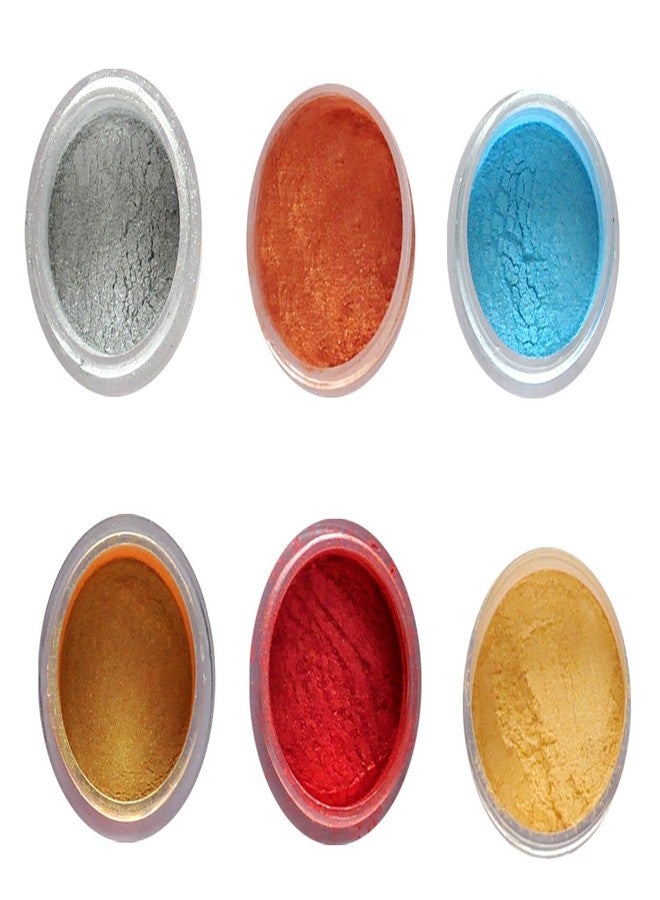 Vozwa Multi Color Eyeshadow Shimmer Powder (Copper, Golden, Maroon, Blue, Silver, Gold Gradient)(0058) - Image 2