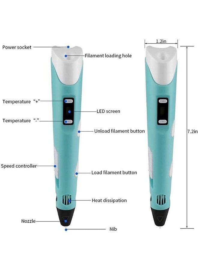 Generic 3D Printing Pen Starter Kit 3D Pen PLA Filament Project Guide and Charger  - Image 2
