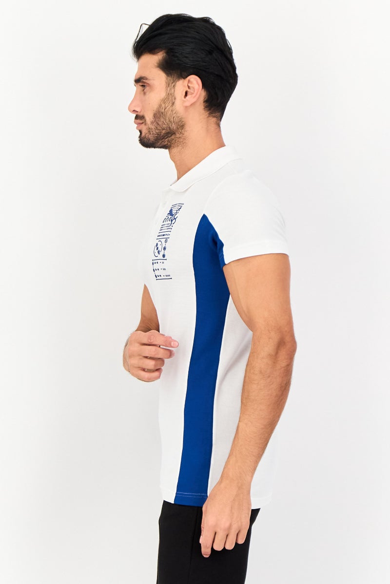 PUMA One8 Men Slim Fit Brand Logo Short Sleeves Golf Polo Shirt, Multicolor - Image 2