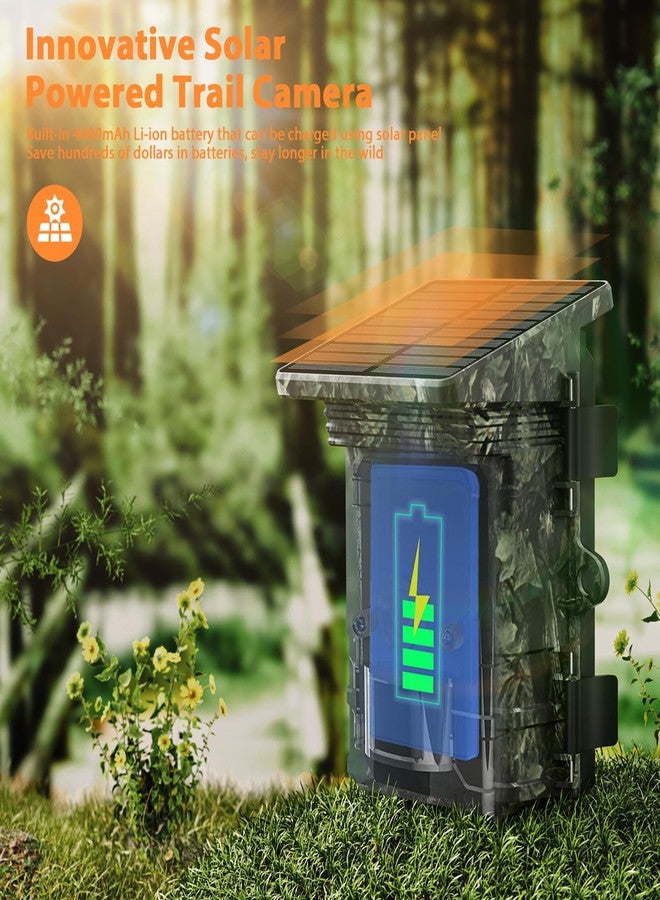 VOOPEAK 4K Trail Camera WiFi - 85MP 30FPS Solar Trail Camera with 850nm Night Vision, 120°Wide Angle Motion Activated Trigger, 0.1s Trigger, Waterproof IP66 for Wildlife Monitoring - Image 3