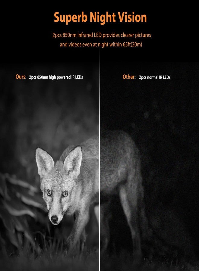 VOOPEAK 4K Trail Camera WiFi - 85MP 30FPS Solar Trail Camera with 850nm Night Vision, 120°Wide Angle Motion Activated Trigger, 0.1s Trigger, Waterproof IP66 for Wildlife Monitoring - Image 5