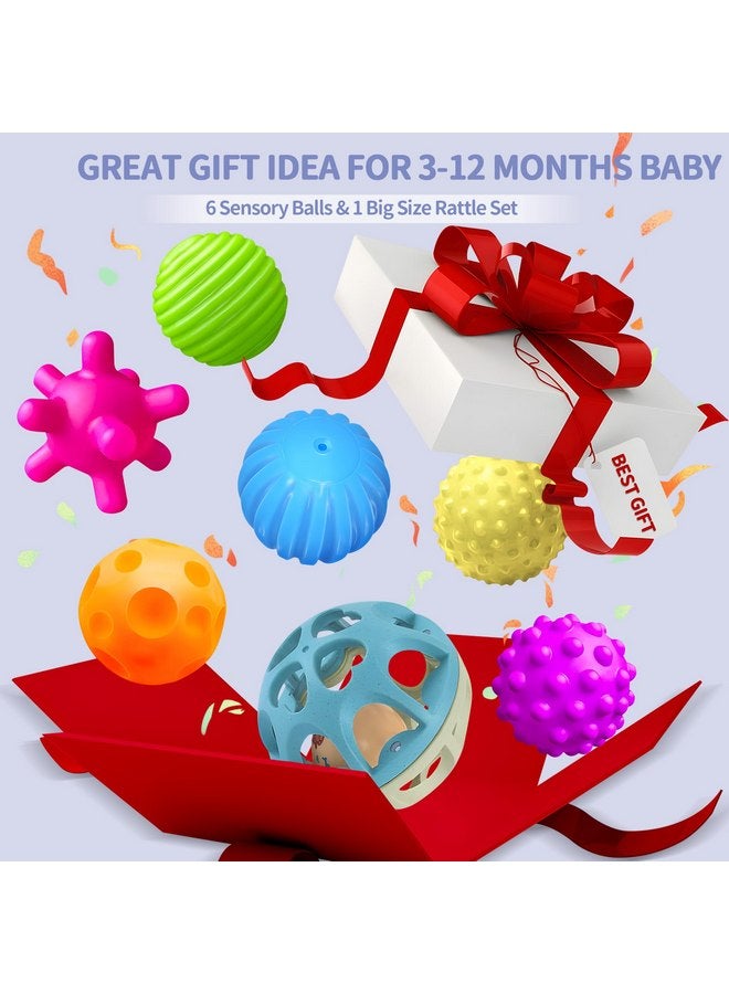ROHSCE Sensory Toys for Babies, Montessori Textured Baby Balls and Wheat Straw Rattle, Baby Toys for 6-12 Months, Ideal Newborn Gifts for Boys and Girls, Toddler Toys for 1-3 - Image 4