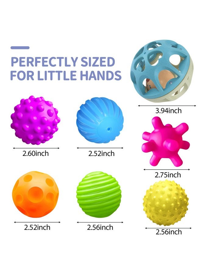ROHSCE Sensory Toys for Babies, Montessori Textured Baby Balls and Wheat Straw Rattle, Baby Toys for 6-12 Months, Ideal Newborn Gifts for Boys and Girls, Toddler Toys for 1-3 - Image 5