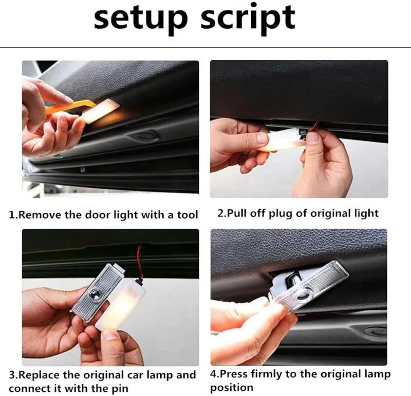 3D Shadow light LED Car Door Light Accessories Logo Projector (Black & White) HD Welcome Lights Compatible with BMW 1/3/4/5/6/7/M/X/Z/GT Series - Image 4