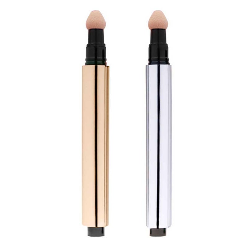 Teensery 2 Pcs 3ml Empty Concealer Tubes Liquid Foundation Tubes Refillable BB Cream Pressing Pen Tubes Portable Cosmetic Makeup Containers