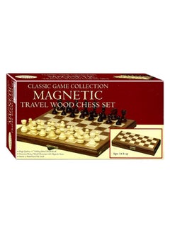 John N. Hansen Travel Magnetic Walnut Chess Set  - Image 1