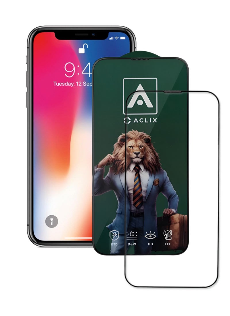 ACLIX Antistatic ESD Dustproof Premium Quality High Definition Tempered Glass Screen Protector Designed For  iPhone 10 - Image 1