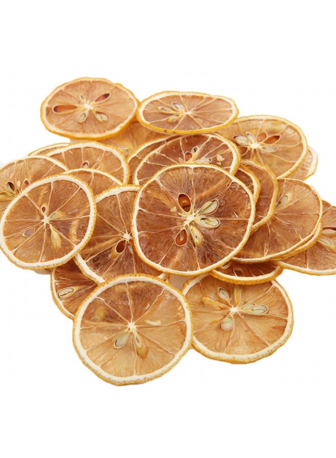 Noble Createaprototype Dried Lemon Slices, Sun-Dried Fragrance Citrus Fruit Tea, Dehydrated Lemon Wheels, No Additive Flora Herbal Tea for Drinking, Decorate Cakes (500g/17.63oz)