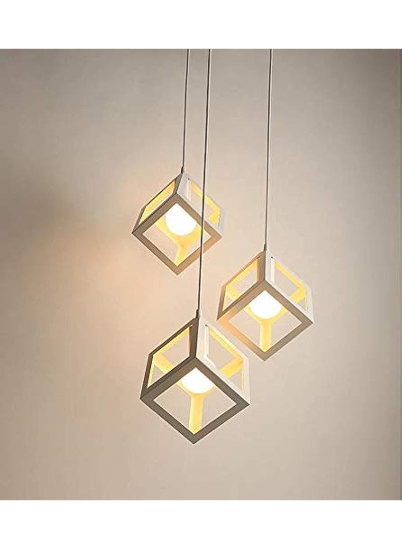 AFN Modern LED Pendant Light with Geometric Cube Design, Adjustable Hanging Ceiling Light for Dining Room Living Area Kitchen Island | LED Pendant Light, Modern Ceiling Light - Image 1