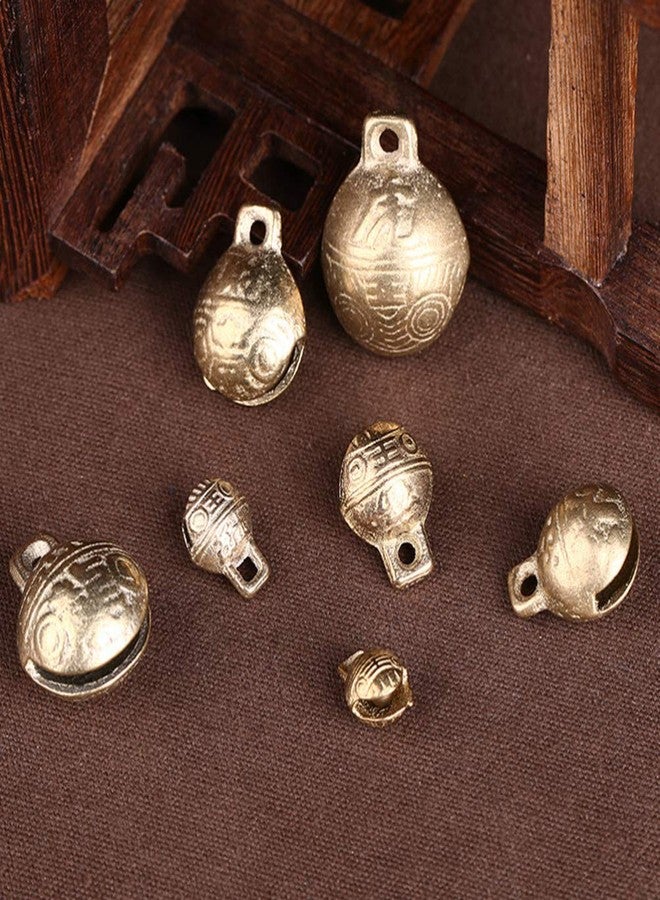 SUPVOX 30pcs DIY Craft Bells Vintage Copper Tiger Head Jingle Bells for Crafts, DIY Jewelry Making, Wind Chimes, Christmas Ornaments, Handmade Decorations - 0.43inches - Image 2