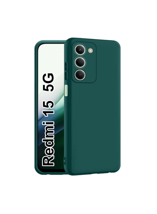 Xiaomi Redmi 15 5G Case Cover Soft Silicone Case Lightweight Shock Protective Cover with Camera Protection Designed for Xiaomi Redmi 15 5G