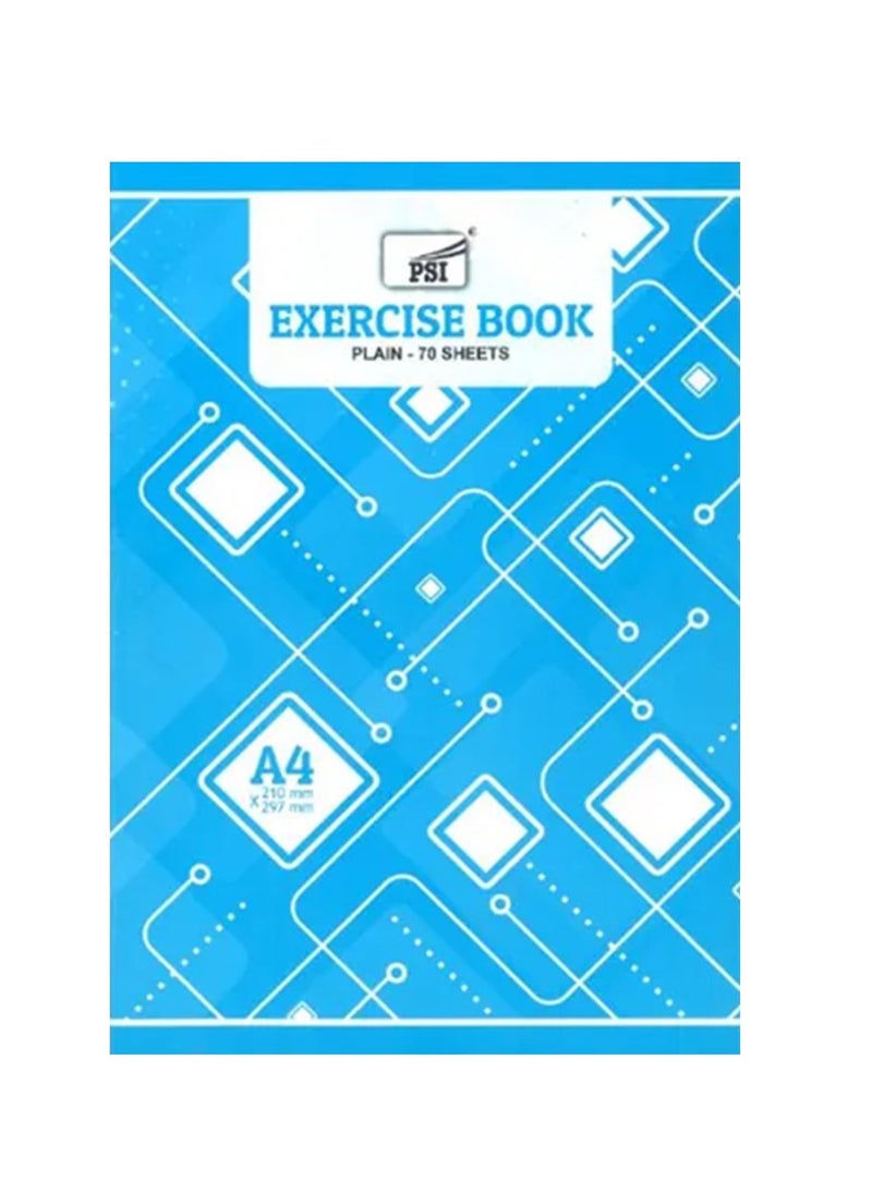 Psi - 6-Piece A4 Size Plain Notebook 70 Sheets - Image 1