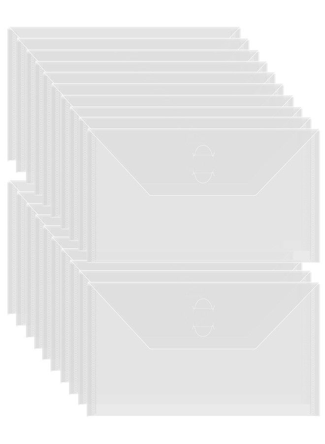 Briartw 20 Pcs 3.9x9.4" Slimline Storage Envelopes, Resealable Plastic Envelopes Pockets for Cutting Dies Stencil Crafts Organizer Holder,Clear Storage Bag for Clear Stamp,Die Cuts,Scrapbook Paper - Image 1