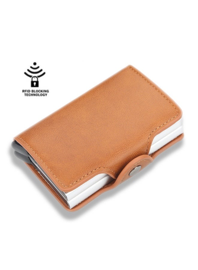 Men's Card Holder - Double-Layer Pop-Up Card Case, RFID Blocking Anti-Theft & Anti-Swipe, Premium Multi-Card Slot Card Sleeve for Men - Image 1
