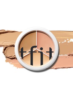 TFIT TFIT Cover Up Pro Concealer Palette - 3-in-1 Full Coverage Color Correcting Cream (Hydrating, 02 Warm, 0.52 Oz)  - Image 1