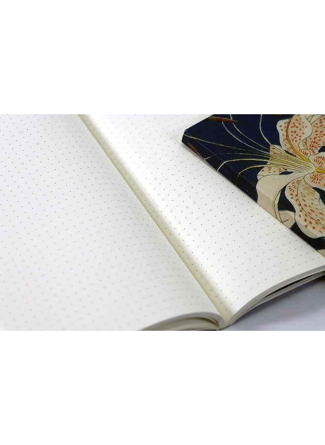 Hiroshige Spotted Lilies Dotted Paperback Journal: Blank Notebook with Pocket  - Image 3
