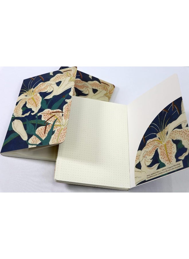 Hiroshige Spotted Lilies Dotted Paperback Journal: Blank Notebook with Pocket  - Image 5