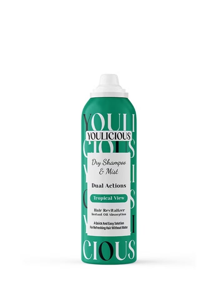 Youlicious Dry Shampoo & Hair Mist Tropical View - 200ml - Image 2