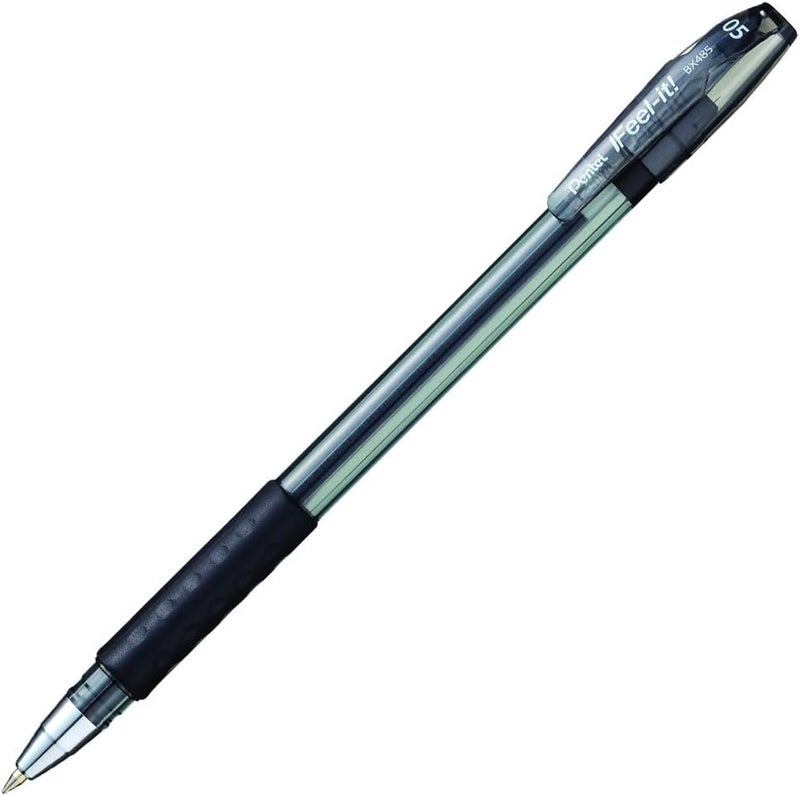 قلم حبر جاف Pentel BX485-A Feel It 0.5 مم - عبوة من 12 قلمًا