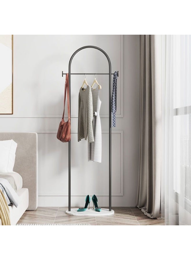 Y&D Metal Coat Rack Black Coat Rack Freestanding  With Marble Base Floor-standing Coat Stand Floor Hanger 170*45CM - Image 1