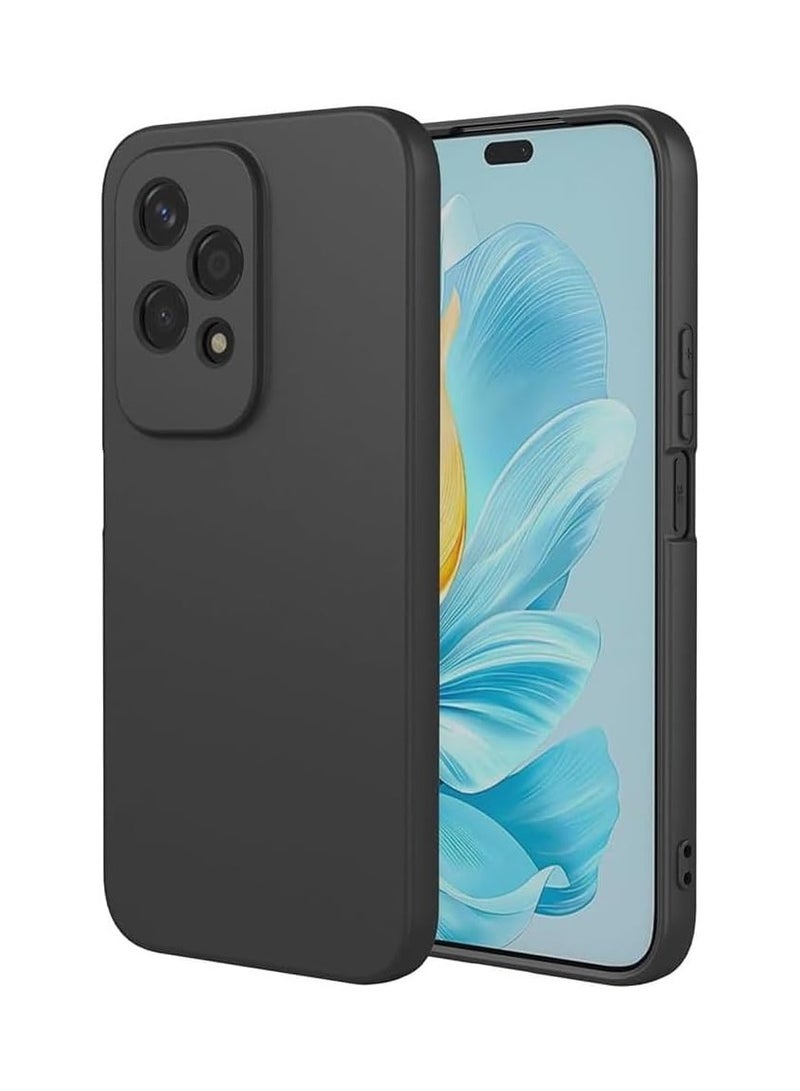 جراب لهاتف Honor 200 Lite 5G 2024، جراب مطاطي سائل ممتص للصدمات مع بطانة من الألياف الدقيقة الناعمة، جراب نحيف صلب مقاوم للصدمات لهاتف Honor 200 Lite 5G