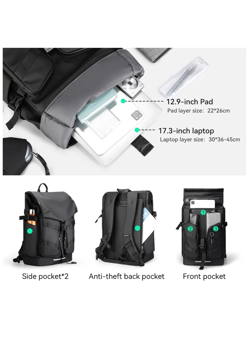 MARK RYDEN MARK RYDEN 9779 Expandable Multifunctional Large Capacity 17 INCH Laptop Backpack