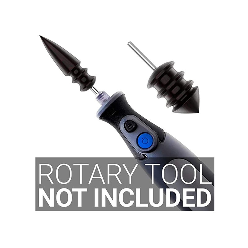 SOLARAE Leather Burnisher Bits 2-pack for Rotary Tools – Pointed Tip and Multi Grooved Burnishing Tips Made of Solid Tropical Sandalwood Create Smooth, Clean Edges on Leather Craft Projects - Image 5