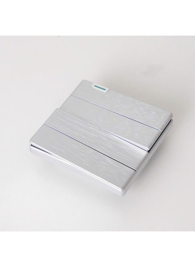 DANUBE HOME Milano 10A 4G 2W Switch Electrical Switches Sockets Outlets For Home Appliances Office Hotel Conventional Construction Project Aura Slvr - Image 2
