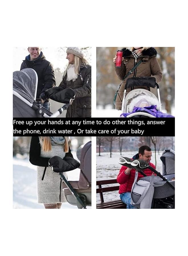 Baby Stroller Gloves Universal Warm Hand  Mittens Winter Waterproof Pram Hand Warmers Thick Pushchair Mittens - Image 5