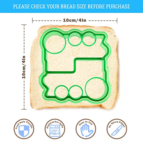 FUNGYAND Sandwich Cutter Set, All in One Bento Box Complete Supplies and Accessories Kit Includes Sandwich Bread Cutters, Fruit Cutter, Animal Food Picks, Silicone Cups - Image 3