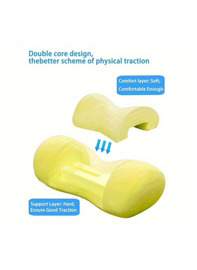 1pc Neck Pillow – Ergonomic Neck & Shoulder Support, Neck Cloud Stretcher Massager for Pain Relief & Relaxation, Blue Gray  - Image 2