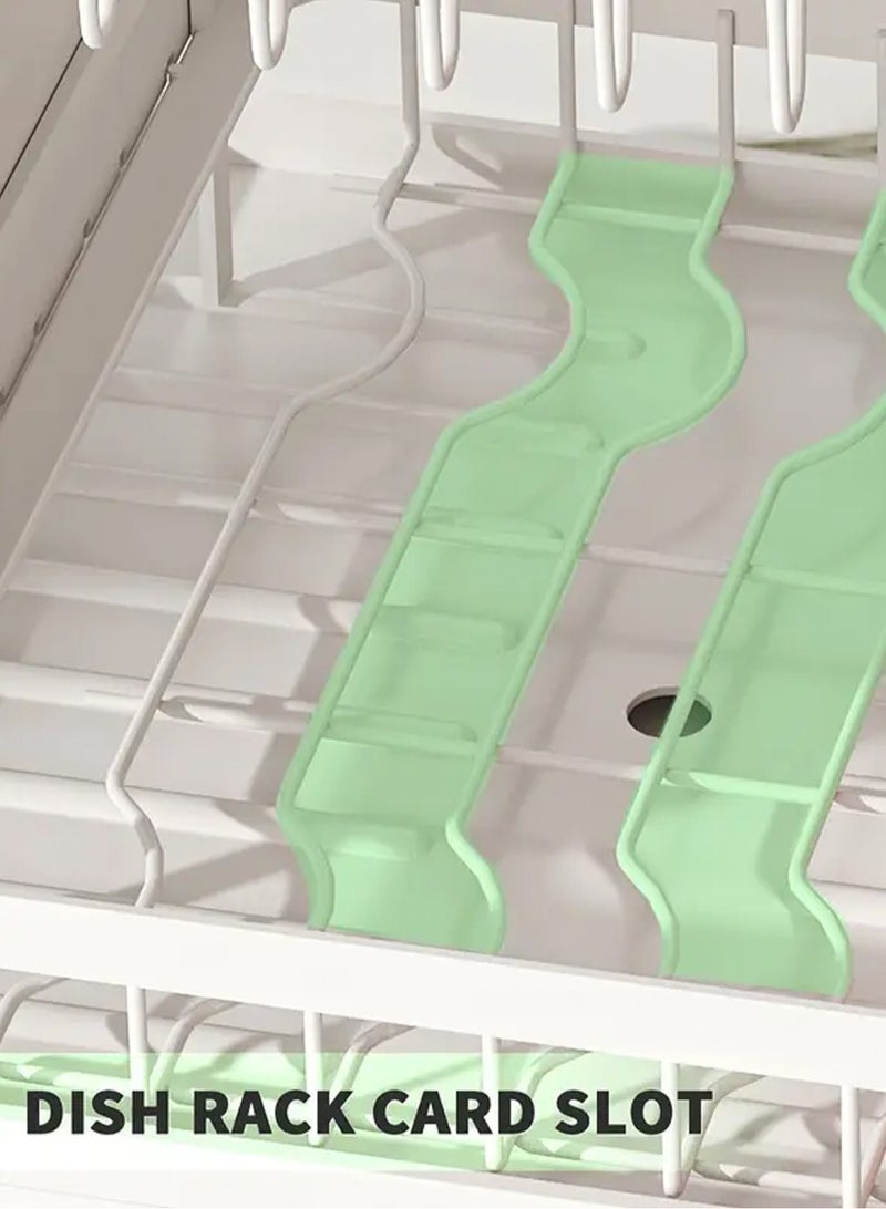 LOOPITYS 2-Layer Dish Drying Rack with Drainboard,Household Dish Rack with Rotatable Spout,Dish Drainer with Utensil Holder and Drainboard, Kitchen Organizer Rack - Image 3