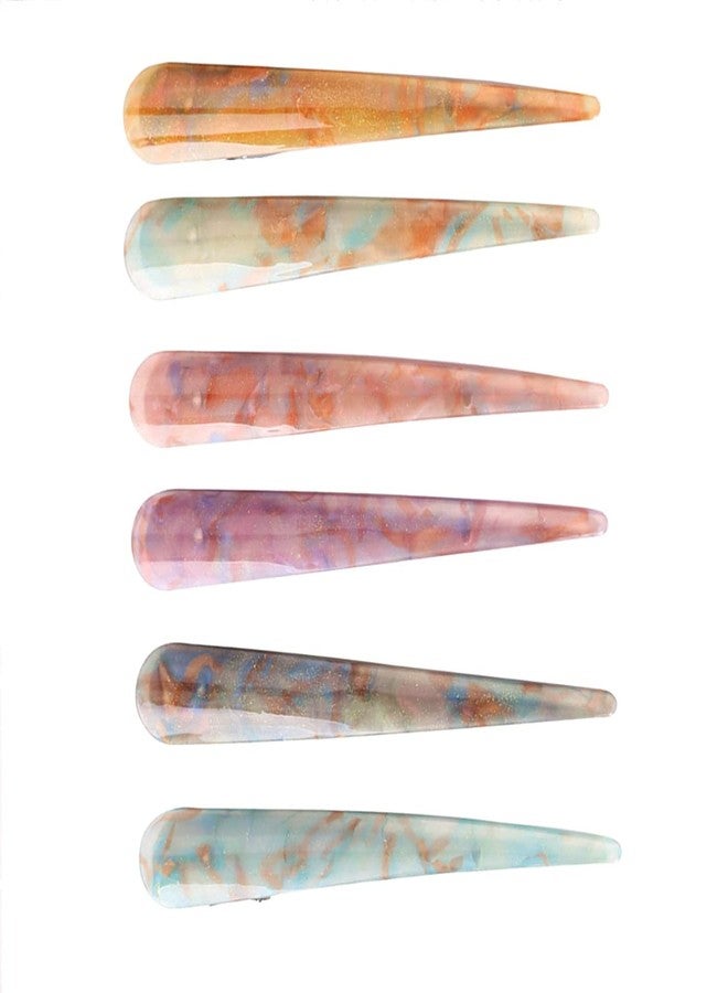 BIG BOX Large Metal Beak Duckbill Alligator Clips For Thick or Heavy Hair High Light Transmission Acetate Hair Clips Teeth Hair Barrettes No Slip Grip Hair Slide Stylish (Pack of 3) - Image 1