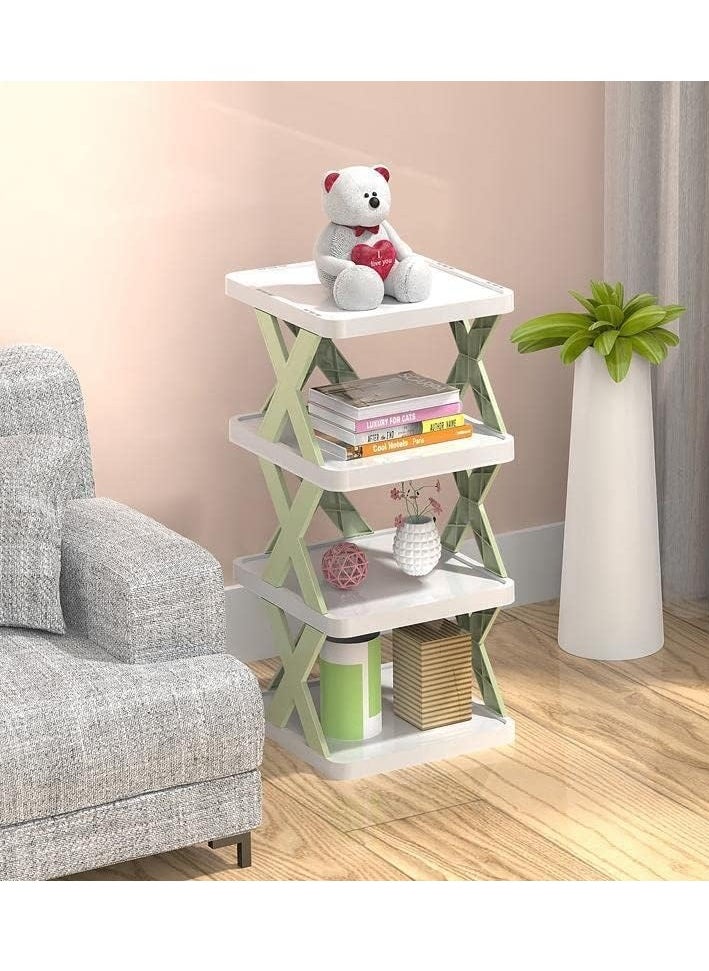 Toshionics 6 Layer Foldable Plastic Shoe Rack X-Shaped Shoe Frame Stackable Lightweight Portable Space-Saving Shoe Storage Stand Organizer Cabinet Storage for Small Space  Living Room Entryway Closet Hallway Corner Rack  - Image 4