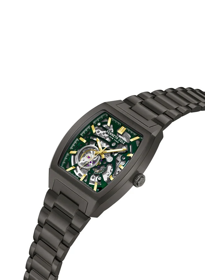 كينيث كول نيو يورك 40mm Automatic Men's Watch with Gunmetal Stainless Steel Bracelet