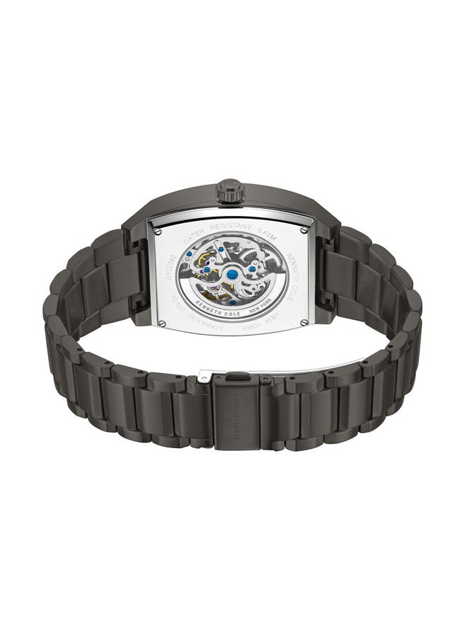 Kenneth Cole New York 40mm Automatic Men's Watch with Gunmetal Stainless Steel Bracelet  - Image 3