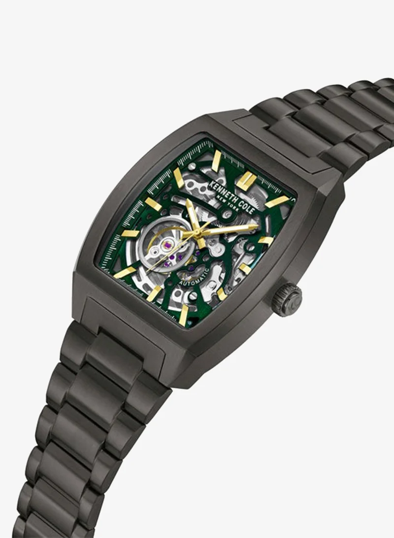 Kenneth Cole New York 40mm Automatic Men's Watch with Gunmetal Stainless Steel Bracelet