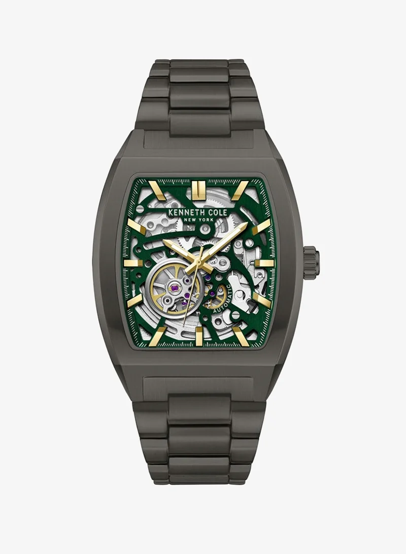 Kenneth Cole New York 40mm Automatic Men's Watch with Gunmetal Stainless Steel Bracelet