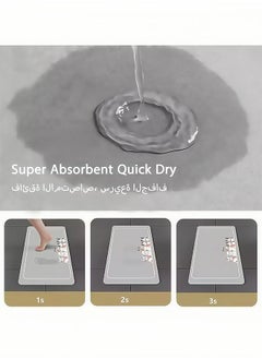 Peachjoy Bath Mat, Absorbent Carpet with Anti Slip Pad, Diatom Mud Cushion for Bath and Kitchen  - Image 3