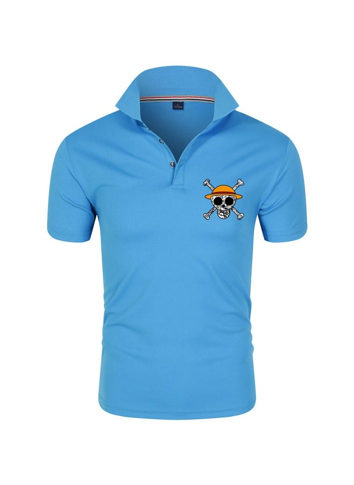 KUYING New One Piece Printed Casual Polo Shirt  - Image 1
