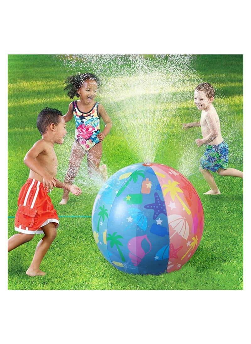 MissTiara - Kids Inflatable Sprinkle Ball Summer Water Game Ball For Outdoor Beach Pool Party - Image 1