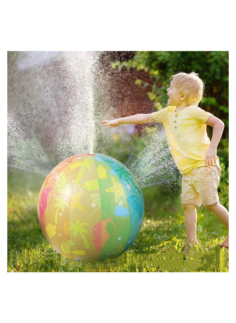 MissTiara - Kids Inflatable Sprinkle Ball Summer Water Game Ball For Outdoor Beach Pool Party - Image 1